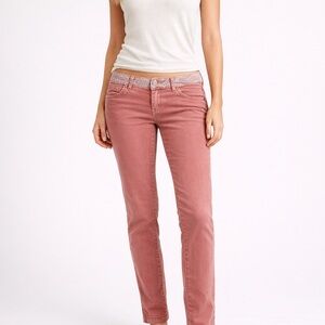 Pilcro and the Letterpress Coral Straight Leg Pants Size 26 Anthropologie